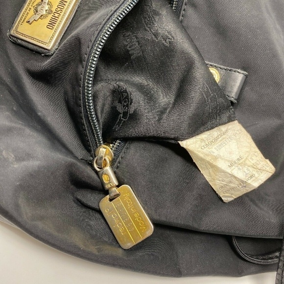 Moschino Black and Gold Nylon Backpack main image 4